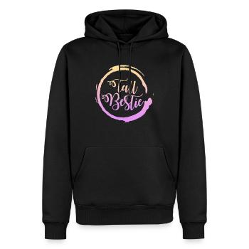 Beste Freunde passende Shirts tall Bestie und - Männer Premium Bio Hoodie - Schwarz - Vorne - Nico (187cm)
