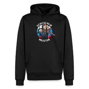 Schaschlik Meister Russe grillen Schaschlikspieß - Männer Premium Bio Hoodie - Schwarz - Vorne - Nico (187cm)