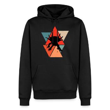 Axolotl Axolotls amphibies rétro cadeau - Sweat à capuche Premium bio Homme - noir - Devant - Nico (187cm)