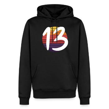 13 ans - Sweat à capuche Premium bio Homme - noir - Devant - Nico (187cm)