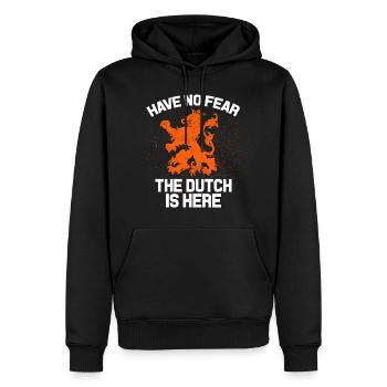 Pays-Bas Tshirt Hollande Amsterdam Cadeau Drapeau - Sweat à capuche Premium bio Homme - noir - Devant - Nico (187cm)