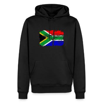 Afrique du Sud drapeau - Sweat à capuche Premium bio Homme - noir - Devant - Nico (187cm)