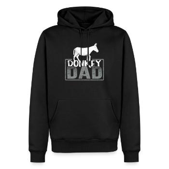 Esel Papa Shirt Esel Liebhaber Tier Outfit - Männer Premium Bio Hoodie - Schwarz - Vorne - Nico (187cm)