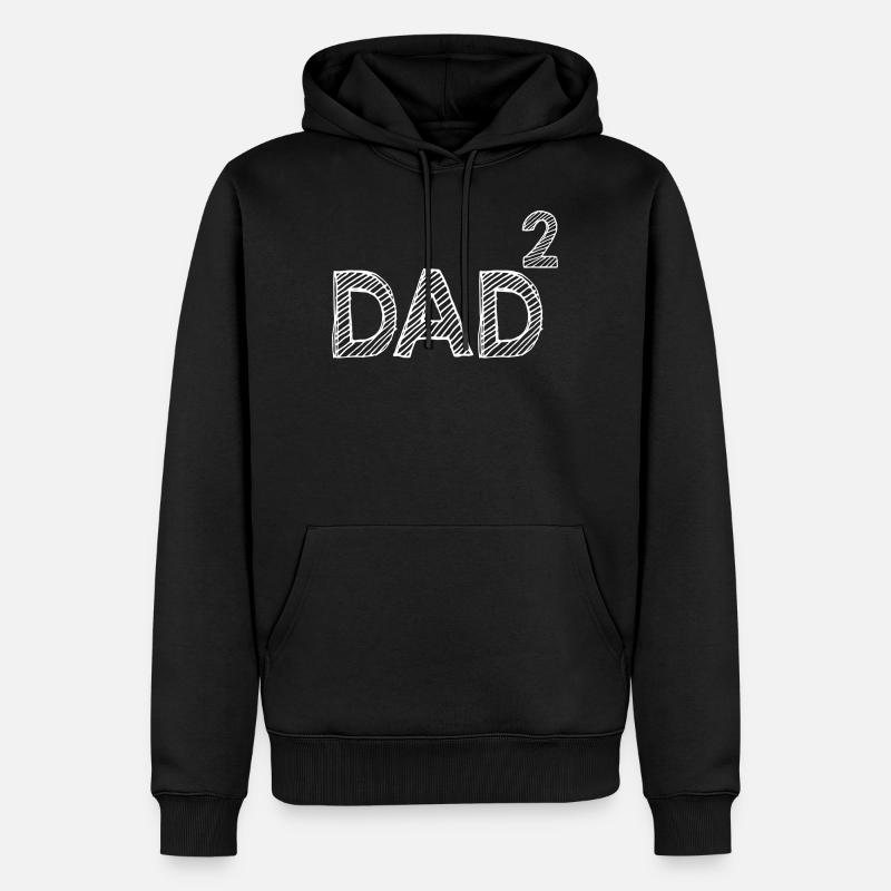 dad 2 - Männer Premium Bio Hoodie - Schwarz