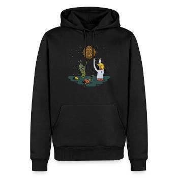 Bitcoins Trader Crypto Asset - Sweat à capuche Premium bio Homme - noir - Devant - Nico (187cm)