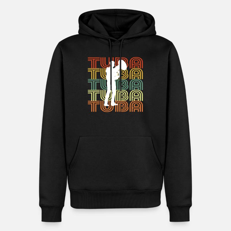 TUBA - Männer Premium Bio Hoodie - Schwarz