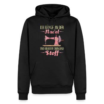 Lustiges Nähen Näherin Sprüche Geschenk - Männer Premium Bio Hoodie - Schwarz - Vorne - Nico (187cm)
