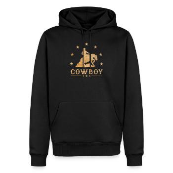 Western Équitation Reining Cavalier Cadeau Amour des chevaux - Sweat à capuche Premium bio Homme - noir - Devant - Nico (187cm)