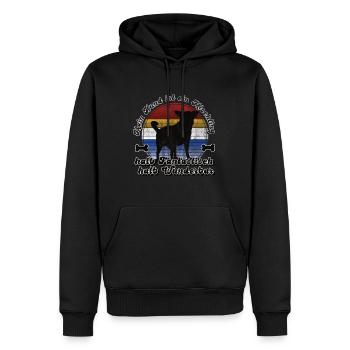 Mischling Hund fantastisch Wunderbar Sunset - Männer Premium Bio Hoodie - Schwarz - Vorne - Nico (187cm)