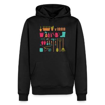 Gardener Plants & Flowers Garden Work - Men’s Premium Organic Hoodie - black - Front - Nico (187cm)