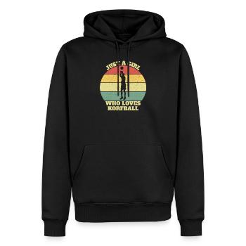 Korfball Girl - Sweat à capuche Premium bio Homme - noir - Devant - Nico (187cm)