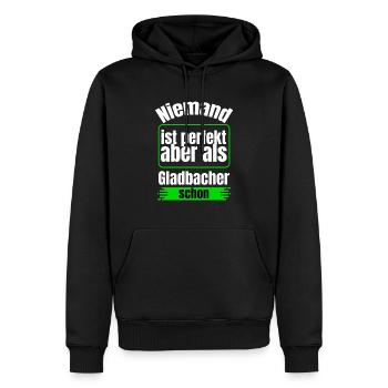 Mönchengladbach Gladbacher - Men’s Premium Organic Hoodie - black - Front - Nico (187cm)
