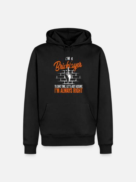 Maurer Craftsman Bricklayer - Men’s Premium Organic Hoodie - black