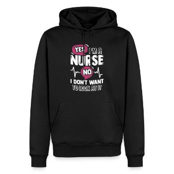 Krankenschwester Beruf Krankenpflegerin Geschenk - Männer Premium Bio Hoodie - Schwarz - Vorne - Nico (187cm)