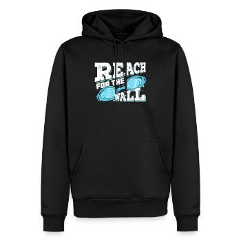 Natation Natation Sport nageur cadeau - Sweat à capuche Premium bio Homme - noir - Devant - Nico (187cm)