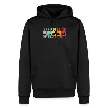 Golfer Life Is Full Of Important Choices Sort - Sweat à capuche Premium bio Homme - noir - Devant - Nico (187cm)