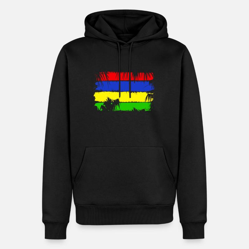 Drapeau de l’Île Maurice - Sweat à capuche Premium bio Homme - noir
