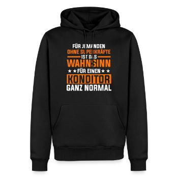 Konditor Konditormeister Zuckerbäcker - Männer Premium Bio Hoodie - Schwarz - Vorne - Nico (187cm)