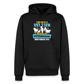 Tiermedizinische Fachangestellte Tierarzthelferin - Männer Premium Bio Hoodie - Schwarz - Vorne - Nico (187cm)