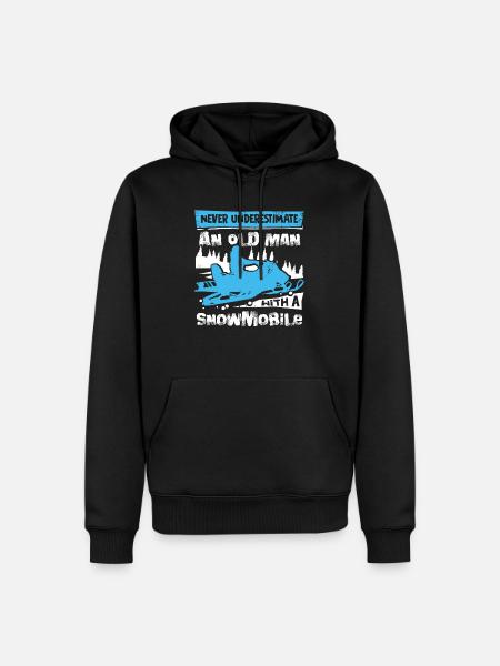 Snescooter snescooter Old Man Gave - Herre Premium økologisk hoodie - sort