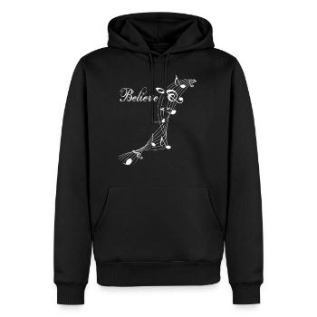 Music Faith Christian - Men’s Premium Organic Hoodie - black - Front - Nico (187cm)