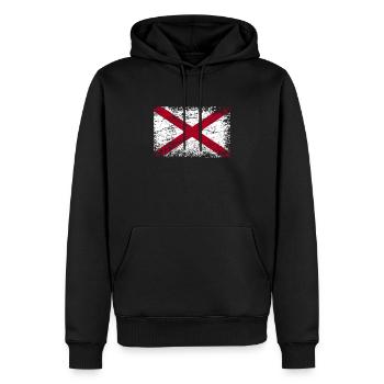 Alabama Fahne Flagge USA - Männer Premium Bio Hoodie - Schwarz - Vorne - Nico (187cm)