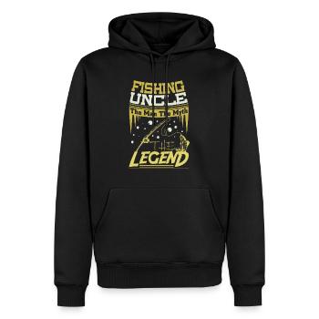 Fischer Onkel - Männer Premium Bio Hoodie - Schwarz - Vorne - Nico (187cm)
