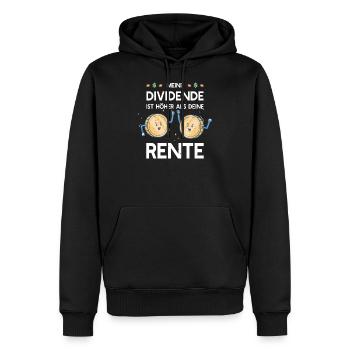 Aktie Aktionär Börse ETF Rendite Dividende - Männer Premium Bio Hoodie - Schwarz - Vorne - Nico (187cm)