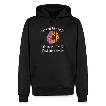 Logopäde Geschenk Für Sprachtherapeut - Männer Premium Bio Hoodie - Schwarz - Vorne - Nico (187cm)