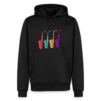 Saxophon Spieler - Männer Premium Bio Hoodie - Schwarz - Vorne - Nico (187cm)