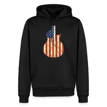Country Musik Retro - Männer Premium Bio Hoodie - Schwarz - Vorne - Nico (187cm)