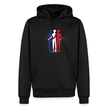 Rope jumping is the best workout gift for fitness, - Sweat à capuche Premium bio Homme - noir - Devant - Nico (187cm)