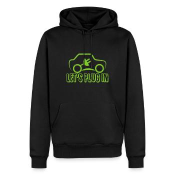 Elektromobilität E Auto Elektro auto - Männer Premium Bio Hoodie - Schwarz - Vorne - Nico (187cm)