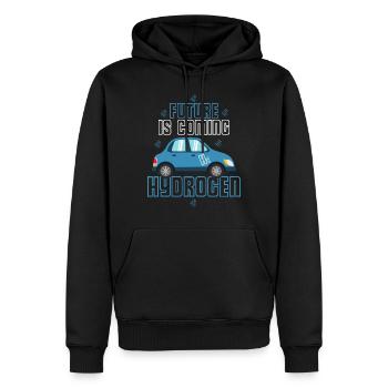 Hydrigen ist die Zukunft H2 Wasserstoff - Männer Premium Bio Hoodie - Schwarz - Vorne - Nico (187cm)