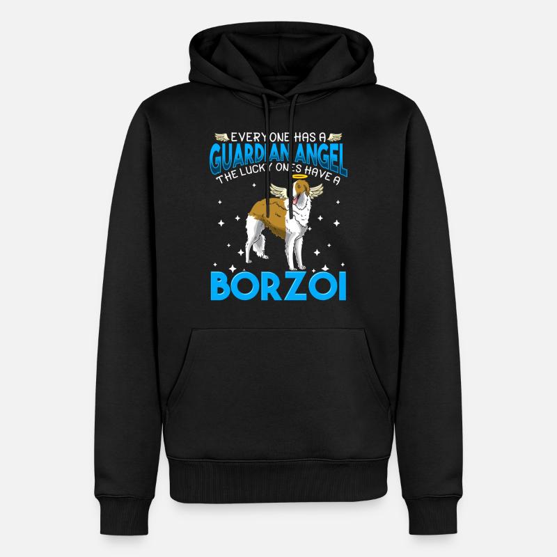 Barsoi chien cadeau - Sweat à capuche Premium bio Homme - noir