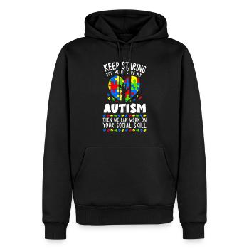 Autismus Bewusstsein - Männer Premium Bio Hoodie - Schwarz - Vorne - Nico (187cm)