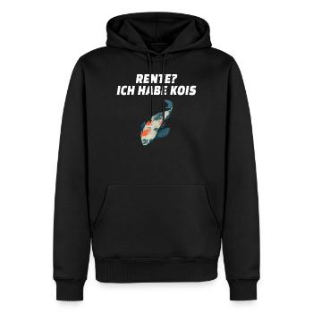 Koi Karpfen Rente? Rentner Pensionär Ich habe Kois - Männer Premium Bio Hoodie - Schwarz - Vorne - Nico (187cm)