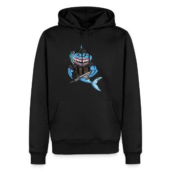 Nageur de combat nageur plongeur Soldat Seals - Sweat à capuche Premium bio Homme - noir - Devant - Nico (187cm)