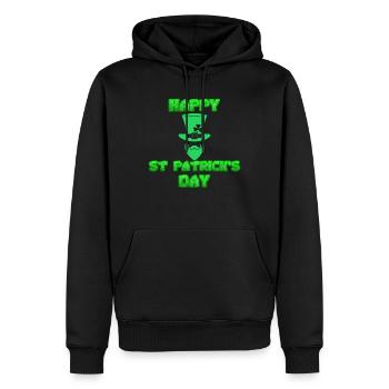 St Patricks Day, St Patricks Day, St Patricks Day - Sweat à capuche Premium bio Homme - noir - Devant - Nico (187cm)