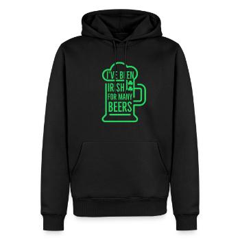 St Patricks Day, St Patricks Day, St Patricks Day - Sweat à capuche Premium bio Homme - noir - Devant - Nico (187cm)
