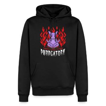 Purrgatory Cat Satan Baphomet - Le purgatoire de chat - Sweat à capuche Premium bio Homme - noir - Devant - Nico (187cm)