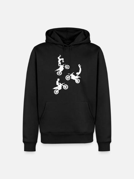 Motocross Dirt Bike Børn - Herre Premium økologisk hoodie - sort