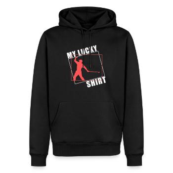 Golfer shirt golfeurs club de golf - Sweat à capuche Premium bio Homme - noir - Devant - Nico (187cm)