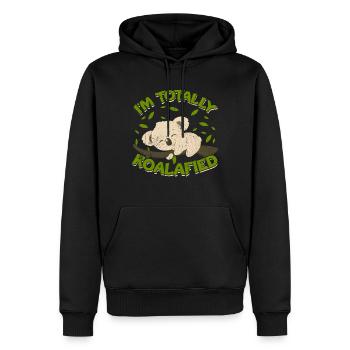 Koala - Sweat à capuche Premium bio Homme - noir - Devant - Nico (187cm)