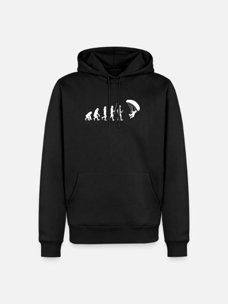Parapente Parapente Parapente - Sweat à capuche Premium bio Homme - noir