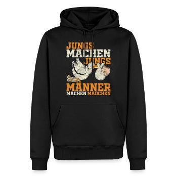 Babypinkeln Pinkelparty Pullerbier lustiges - Männer Premium Bio Hoodie - Schwarz - Vorne - Nico (187cm)