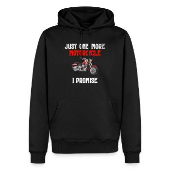 Just one more Motorcycle i promise - Sweat à capuche Premium bio Homme - noir - Devant - Nico (187cm)