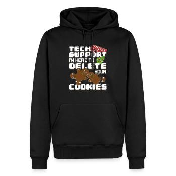 Computer PC IT Support Staff Gift - Men’s Premium Organic Hoodie - black - Front - Nico (187cm)