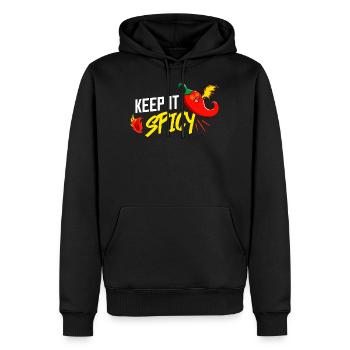 Piment piquant Jalapeno Habanero Poivre - Sweat à capuche Premium bio Homme - noir - Devant - Nico (187cm)