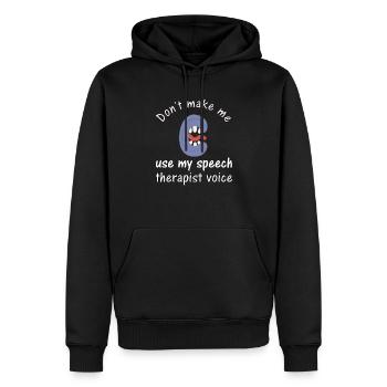 Logopäde Geschenk Für Sprachtherapeut - Männer Premium Bio Hoodie - Schwarz - Vorne - Nico (187cm)